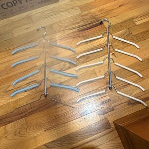 Set of Multi-Tiered Hangers in Blue and White
